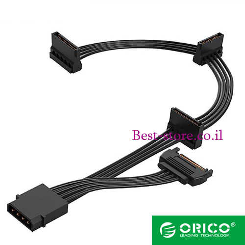 כבל מאריך ORICO SATA 4PIN - 15PIN x4