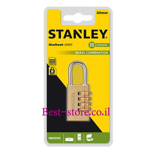 מנעול תליה קומבינציה 40 מ''מ STANLEY